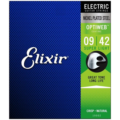 Elixir OptiWeb Electric Guitar Strings, Super Light