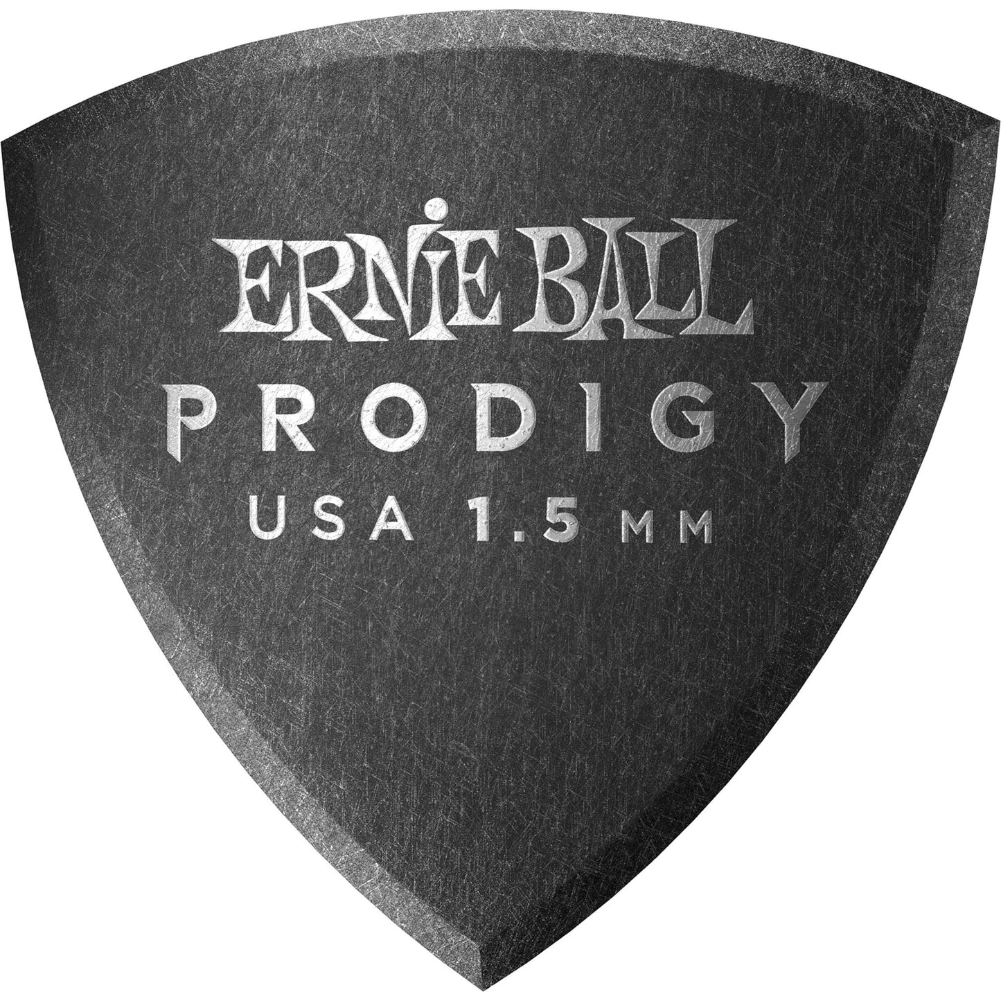 Ernie Ball Prodigy Shield Guitar Picks (6-Pack), Black, 1.5mm