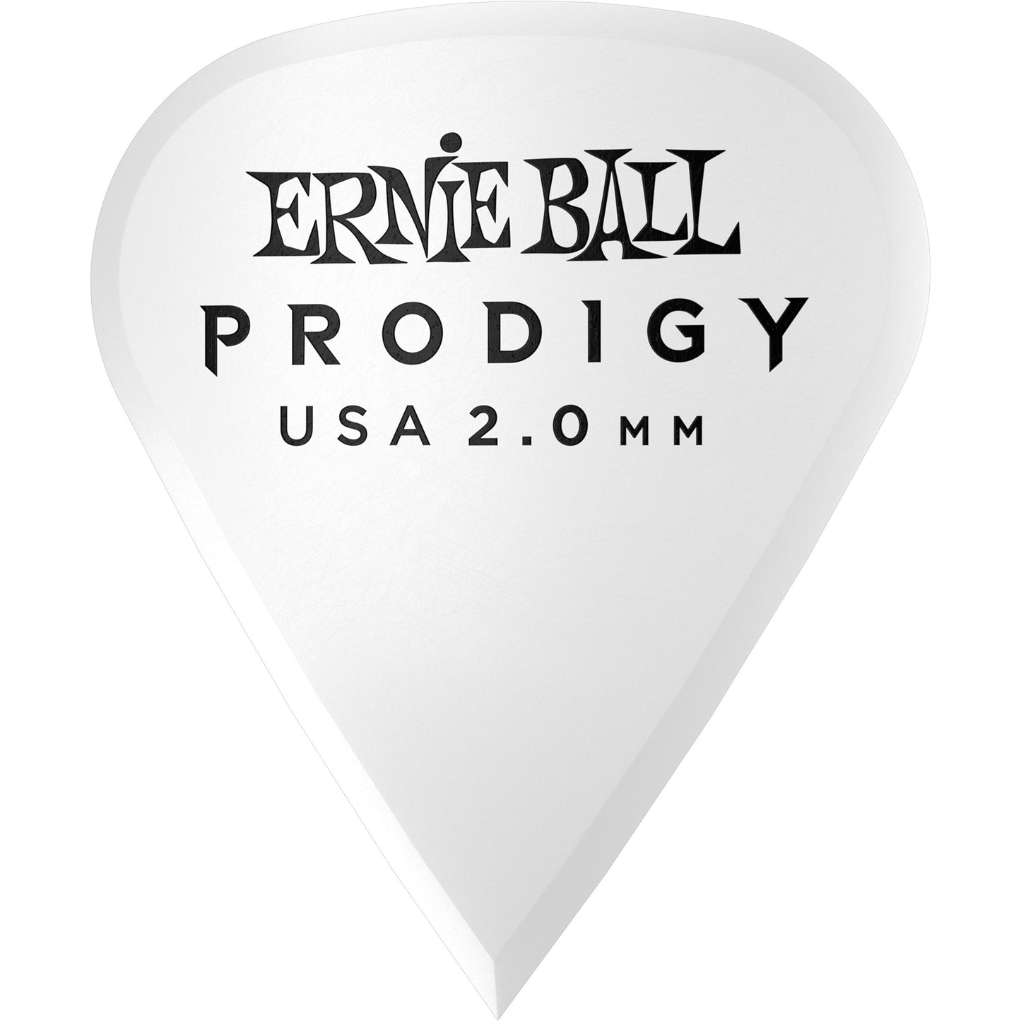 Ernie Ball Prodigy Sharp Guitar Picks (6-Pack), White, 2.0mm