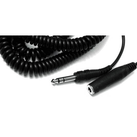 Hosa Coiled Headphone Extension Cable, 25 Foot