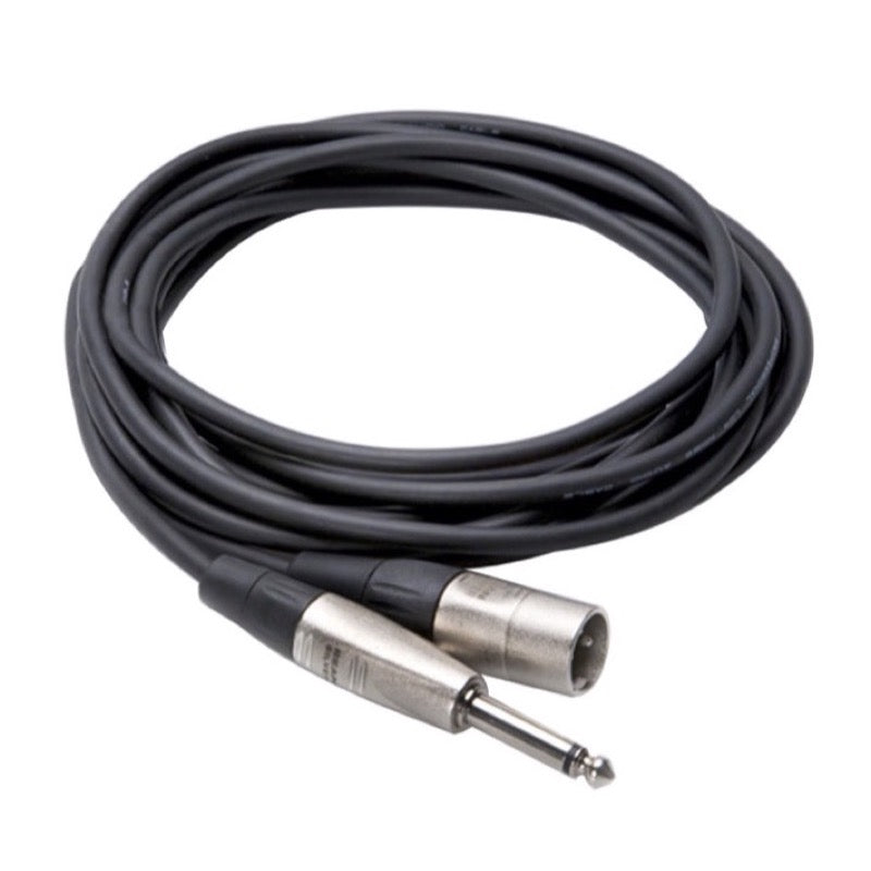 Hosa Pro Unbalanced Interconnect Cable, REAN 1/4 Inch TS to XLR3-M, HPX-020, 20'