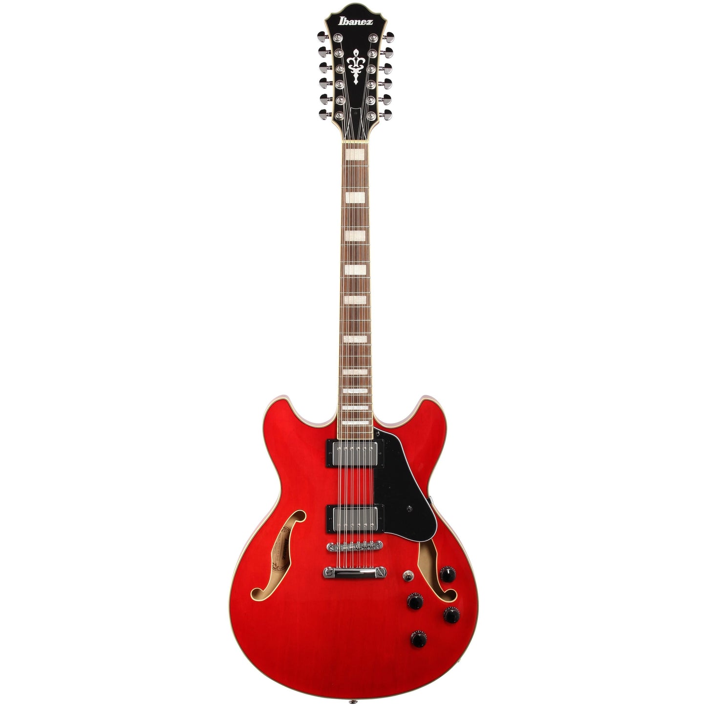 Ibanez Artcore AS7312 Electric Guitar, 12-String, Transparent Cherry Red
