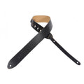 Levy's M12 2 Inch Leather Guitar Strap, Black