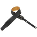 Levy's M26 2.5 Inch Leather Guitar Strap, Black