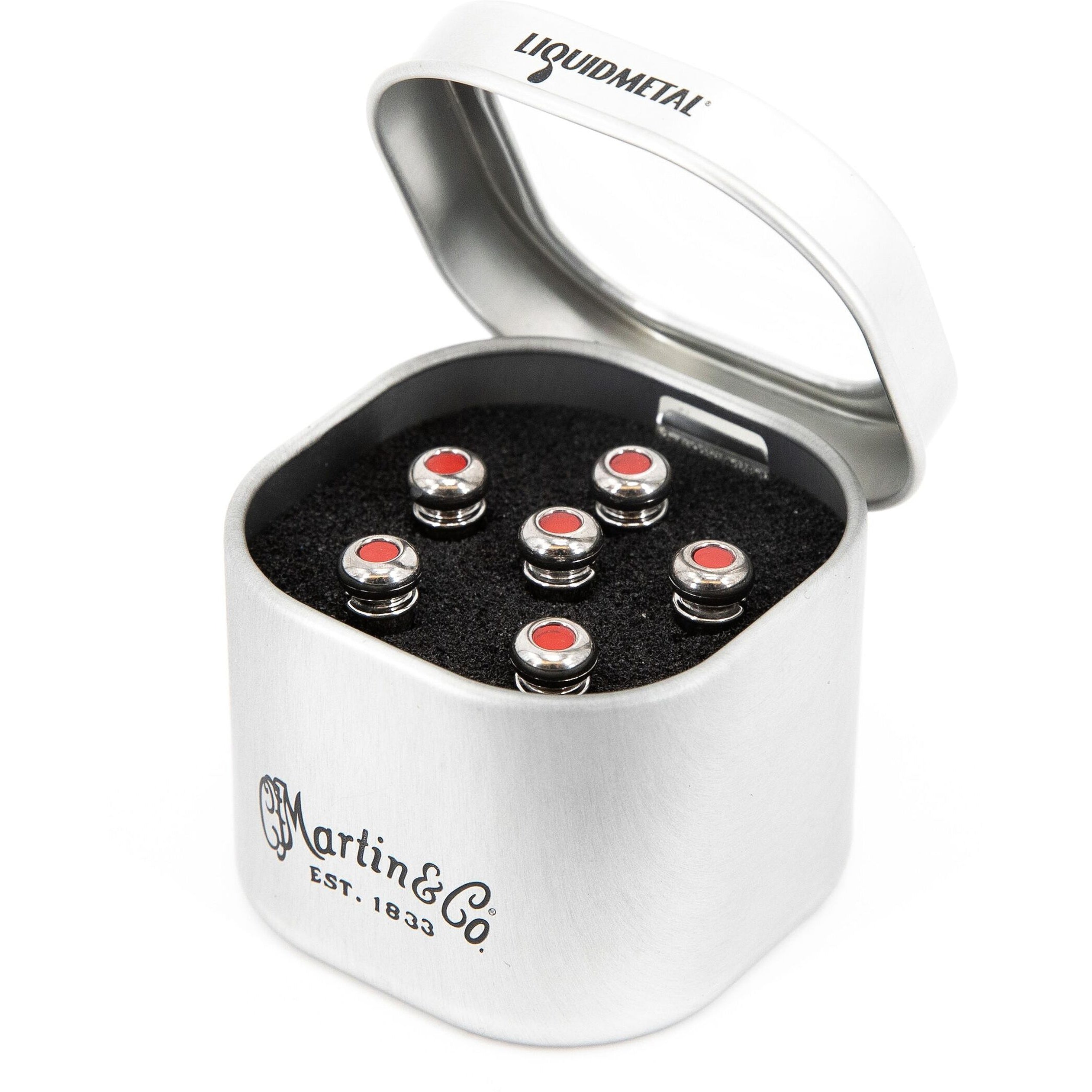 Martin Luxe Liquidmetal Chrome Bridge Pin Set