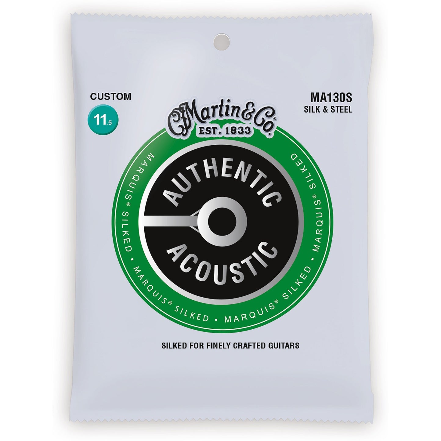 Martin Authentic Marquis Silked Silk and Steel Acoustic Guitar Strings, MA130S