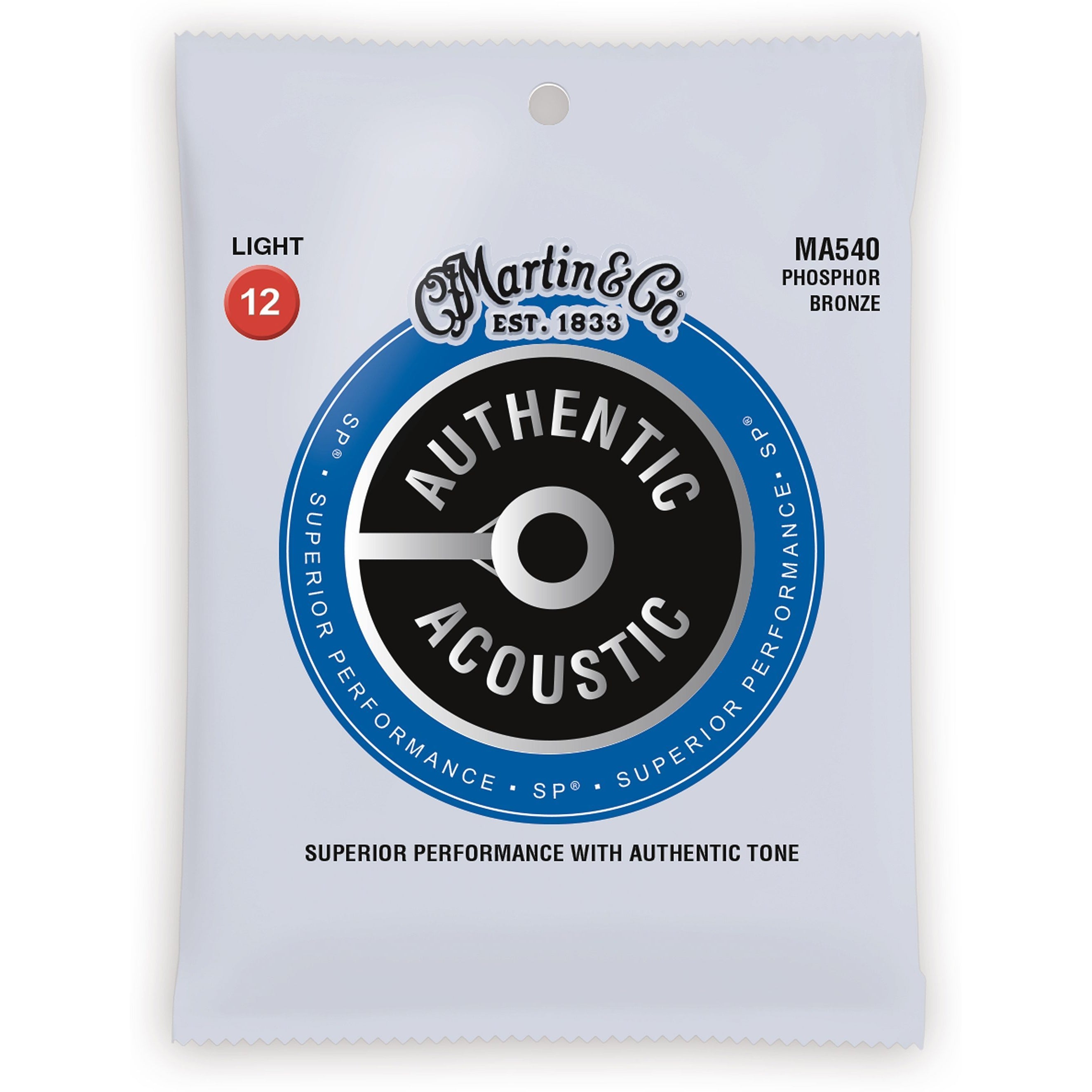 Martin MA540 Authentic SP Phosphor Bronze Light Acoustic Guitar Strings
