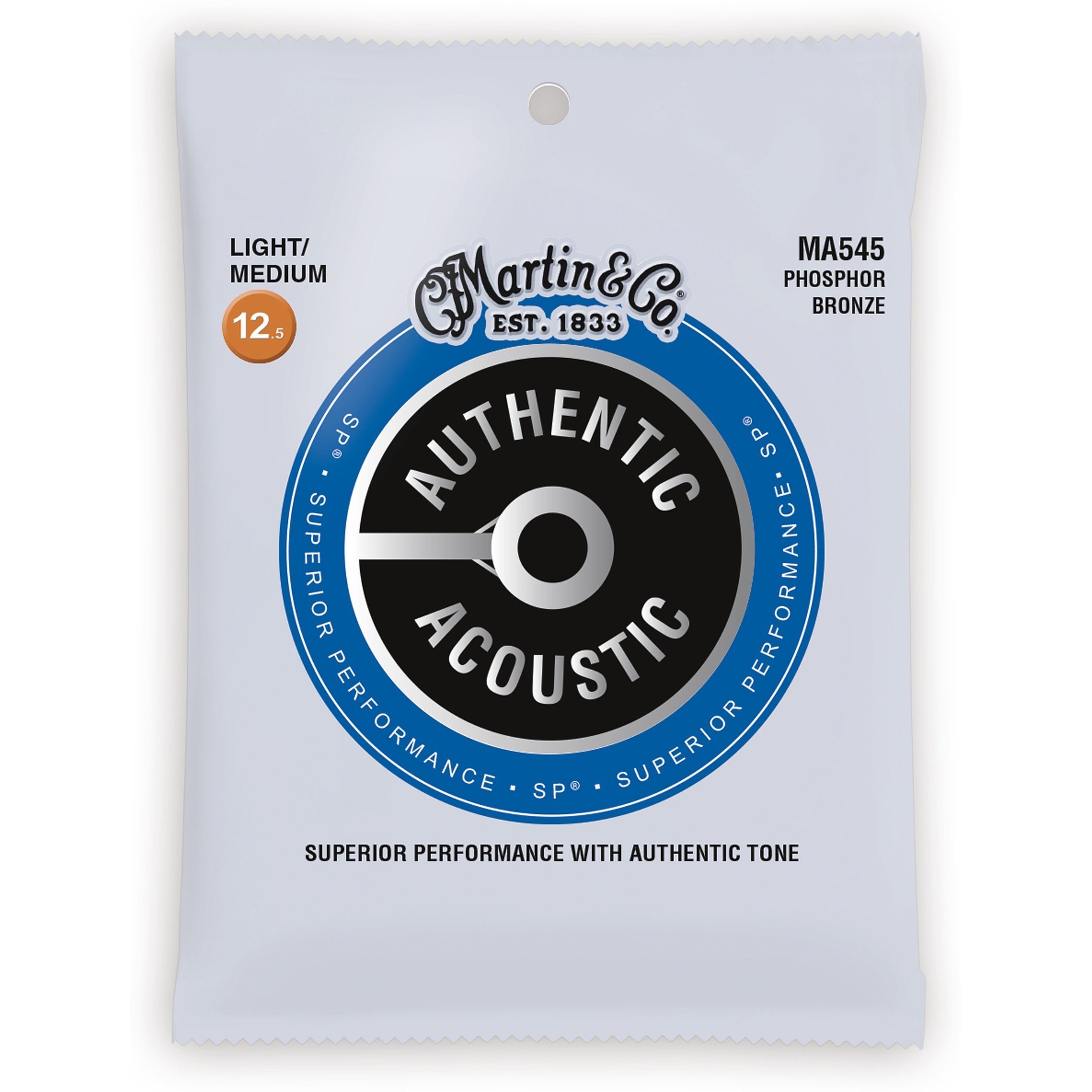 Martin MA545 Authentic SP Phosphor Bronze Light/Medium Acoustic Guitar Strings