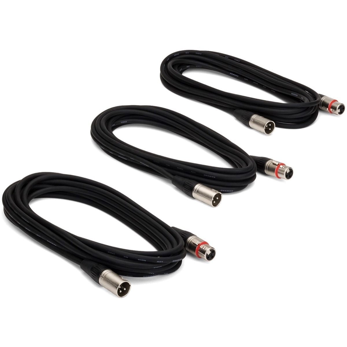 Samson MC18 XLR to XLR Microphone Cable, 3-Pack, 18'