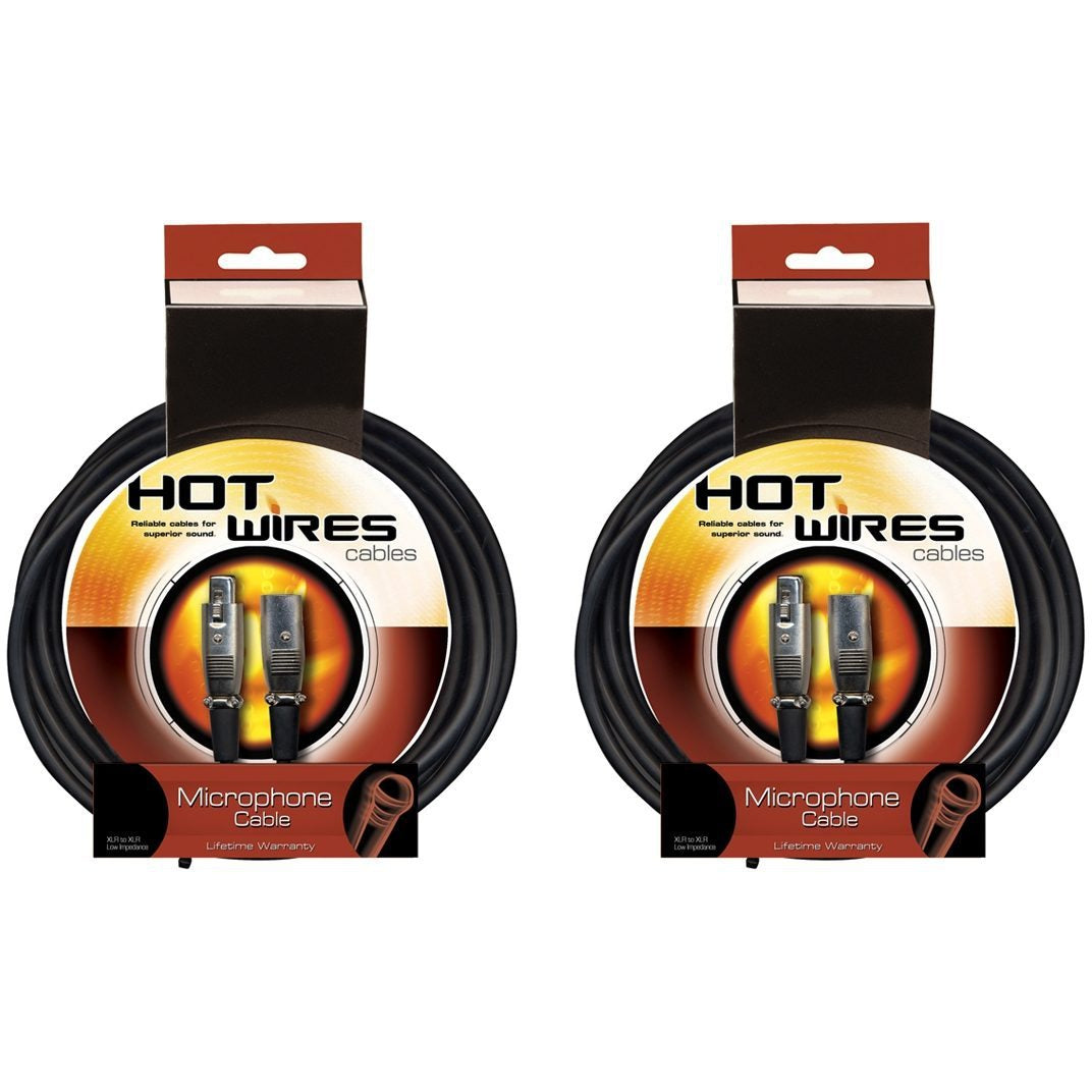 Hot Wires Microphone Cable, 2-Pack, 50 Foot