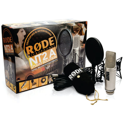 Rode NT2A Variable Pattern Studio Condenser Microphone, Complete Vocal Recording Solution Package