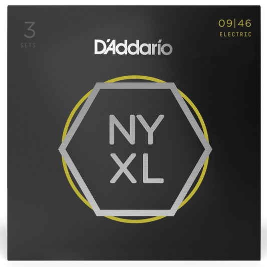 D'Addario NYXL09463P Super Light Regular 3-Pack of Nickel Wound Electric Guitar Strings