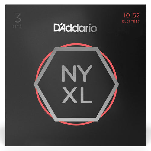 D'Addario NYXL10523P Light Heavy 3-Pack of Nickel Wound Electric Guitar Strings
