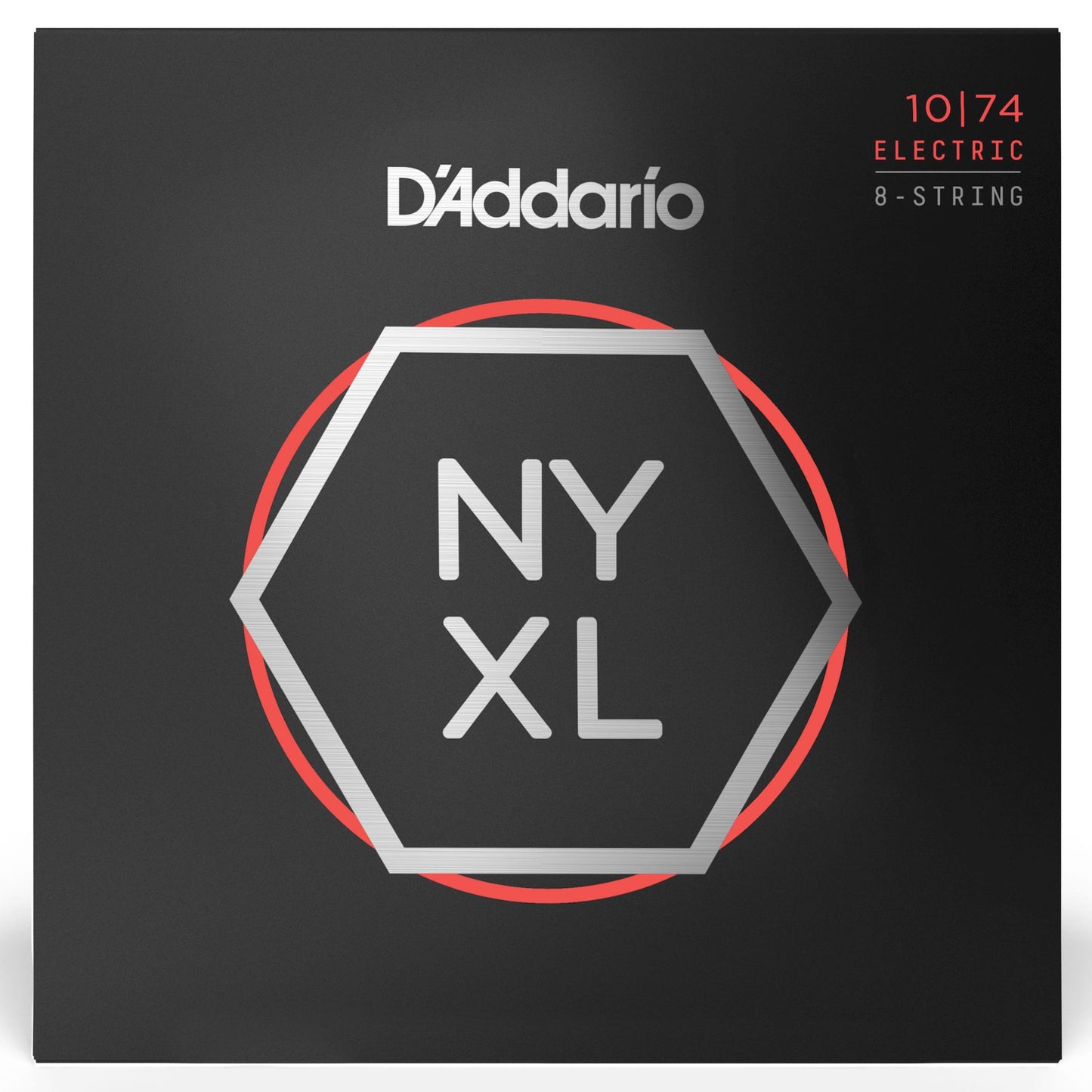 D'Addario NYXL1074 Light Top/Heavy Bottom Nickel Wound 8-String Electric Guitar Strings