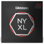 D'Addario NYXL1074 Nickel Wound 8-String Light Top/Heavy Bottom Electric Guitar Strings