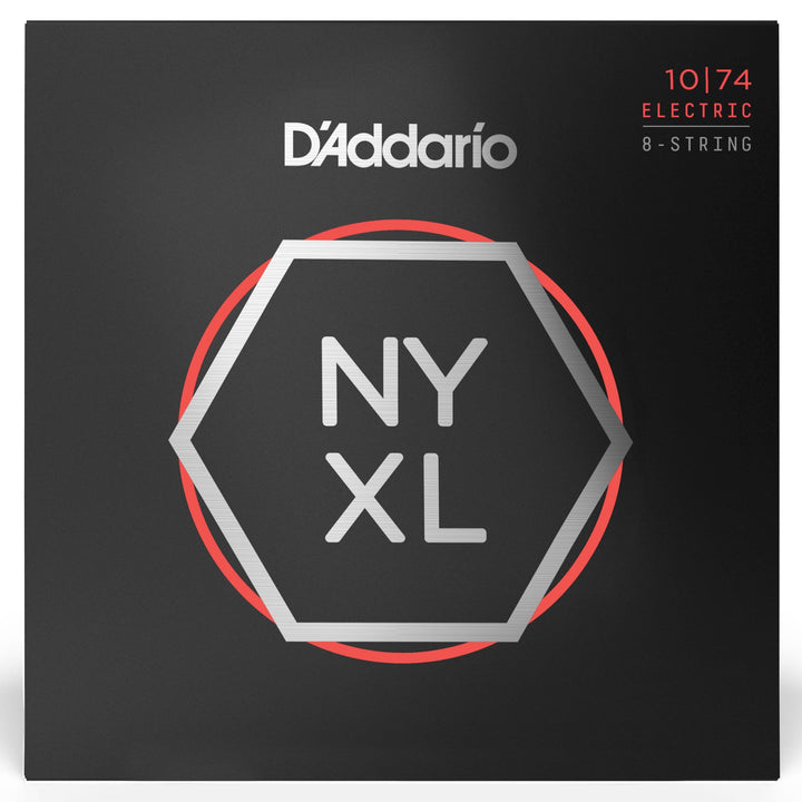 D'Addario NYXL1074 Nickel Wound 8-String Light Top/Heavy Bottom Electric Guitar Strings