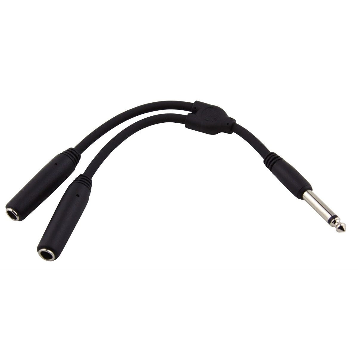 Pig Hog 1/4 Inch to Dual 1/4 Inch Mono Y-Cable, 6 Foot