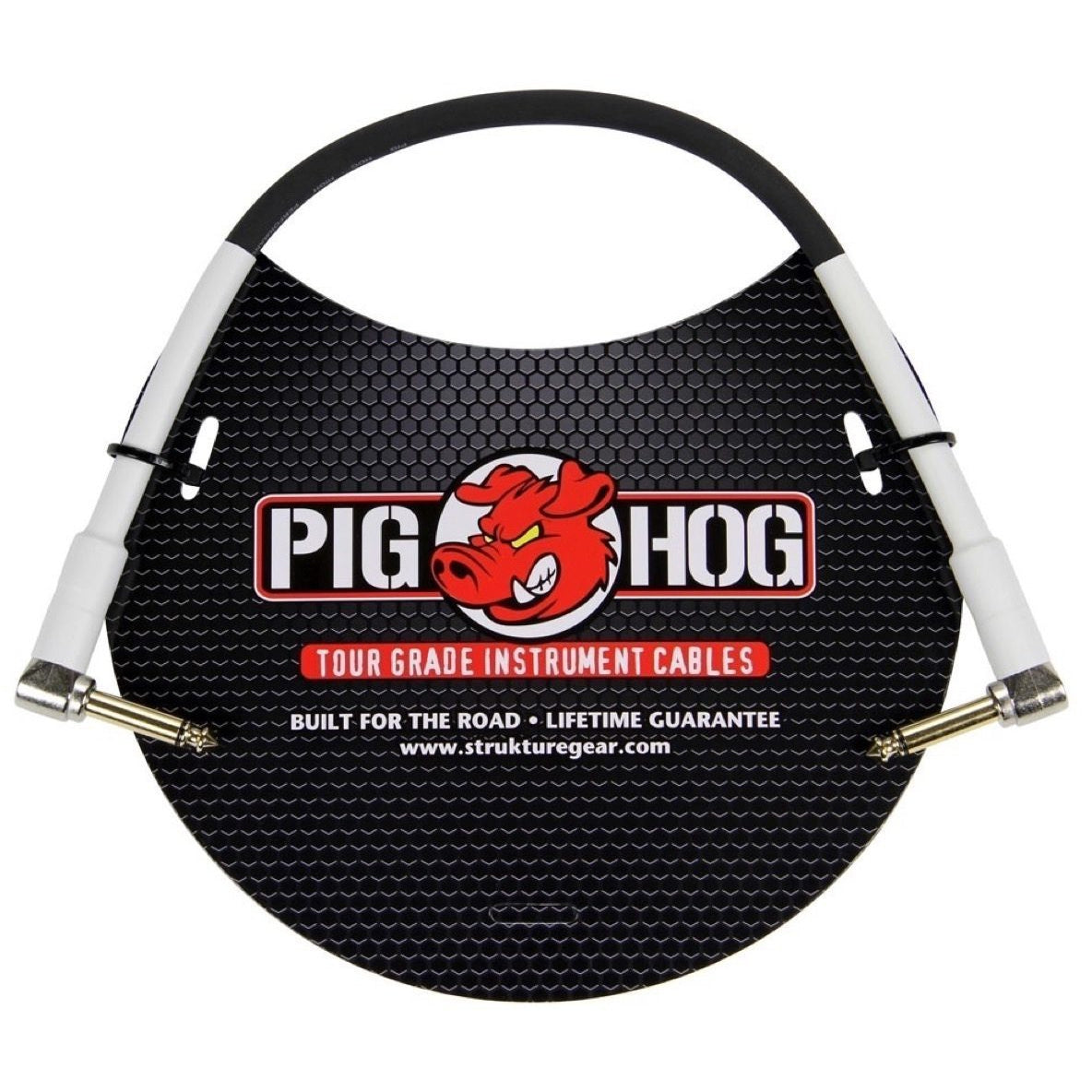 Pig Hog Instrument Pedal Cable, with Right Angle to Right Angle Ends, 1'