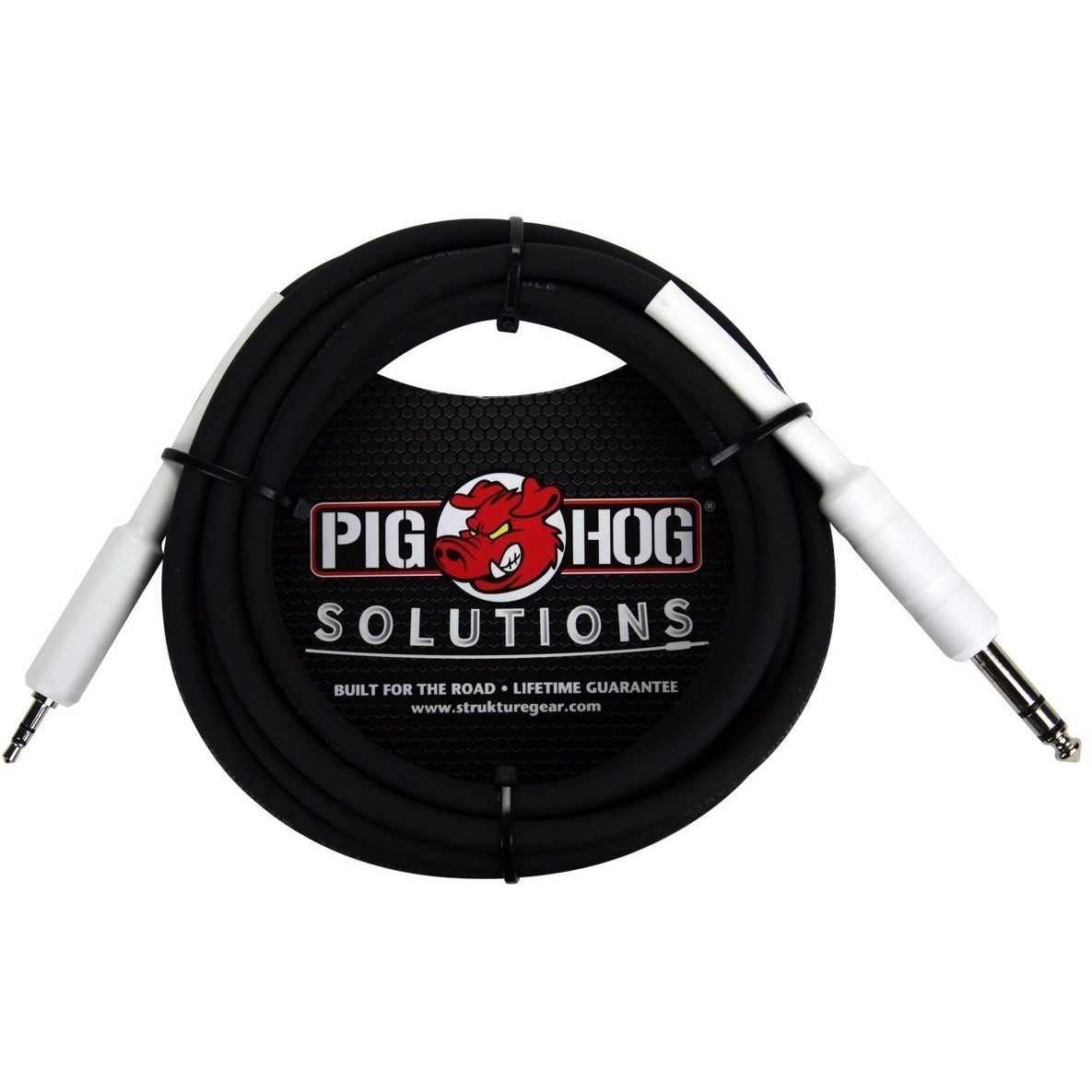 Pig Hog PX48J6 1/4 Inch TRS (Male) to 3.5mm (Male) Adaptor Cable, 10 Foot