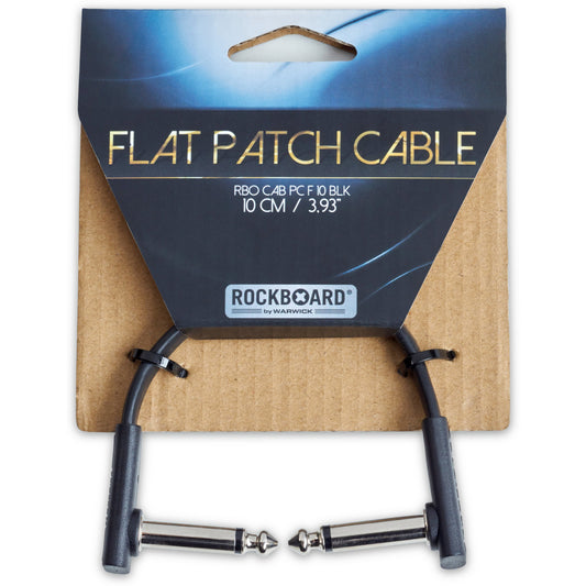 RockBoard Flat Patch Cable, Black, 3.94 Inch / 10 cm