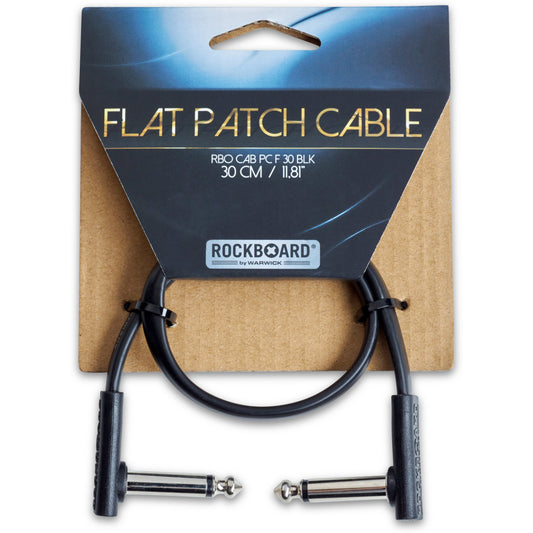 RockBoard Flat Patch Cable, Black, 11.81 Inch / 30 cm