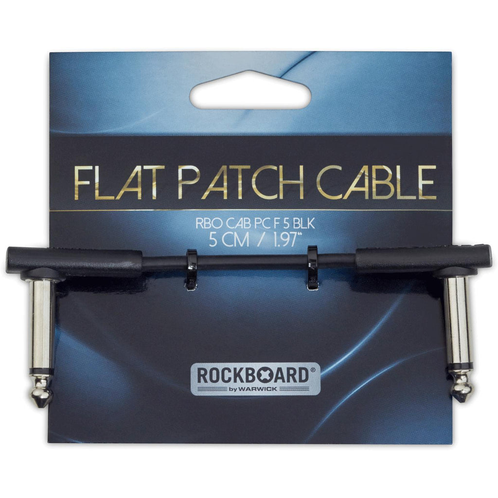 RockBoard Flat Patch Cable, Black, 1.97 Inch / 5 cm