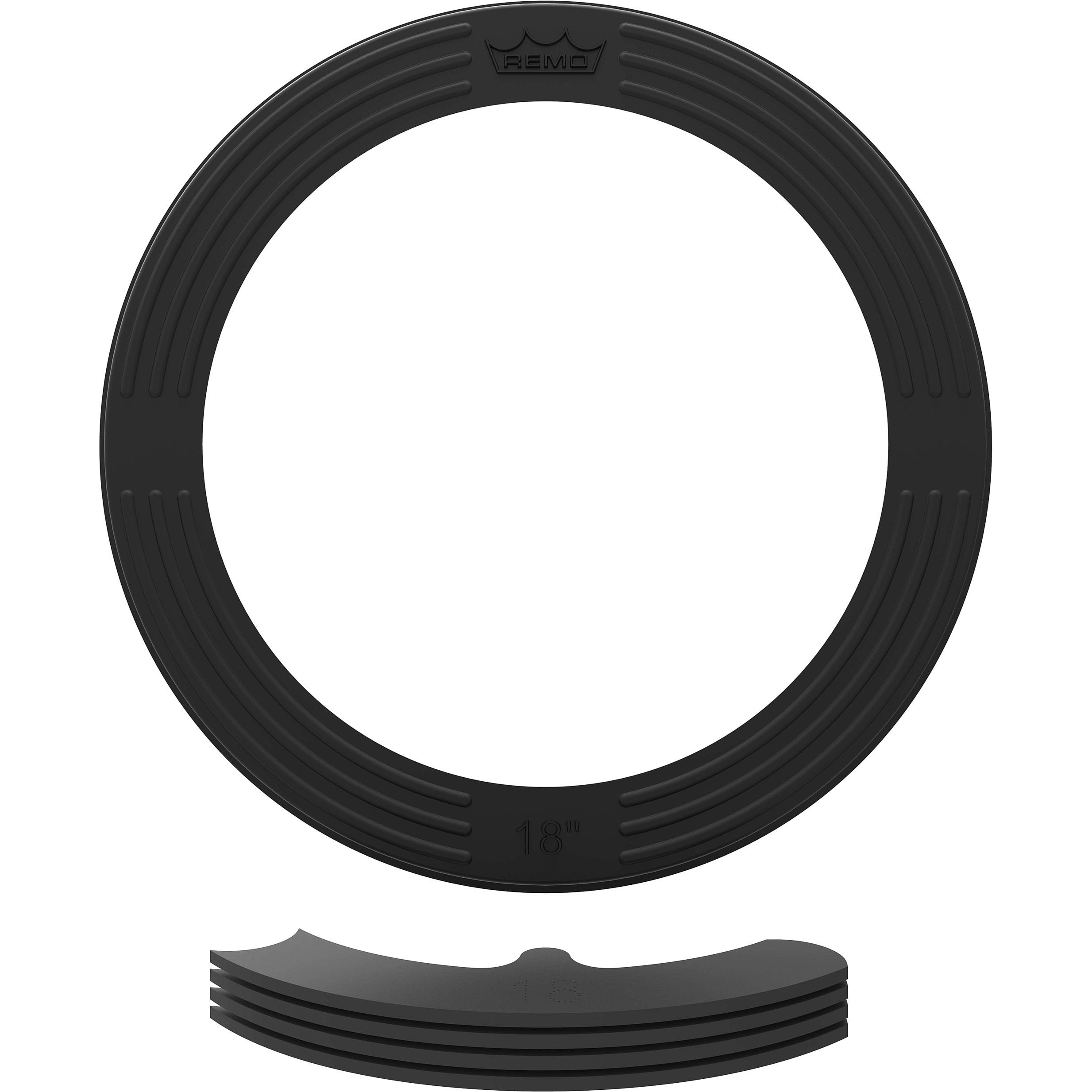 Remo External Sub Muff'l Bass Drum Muffler System, 18 Inch