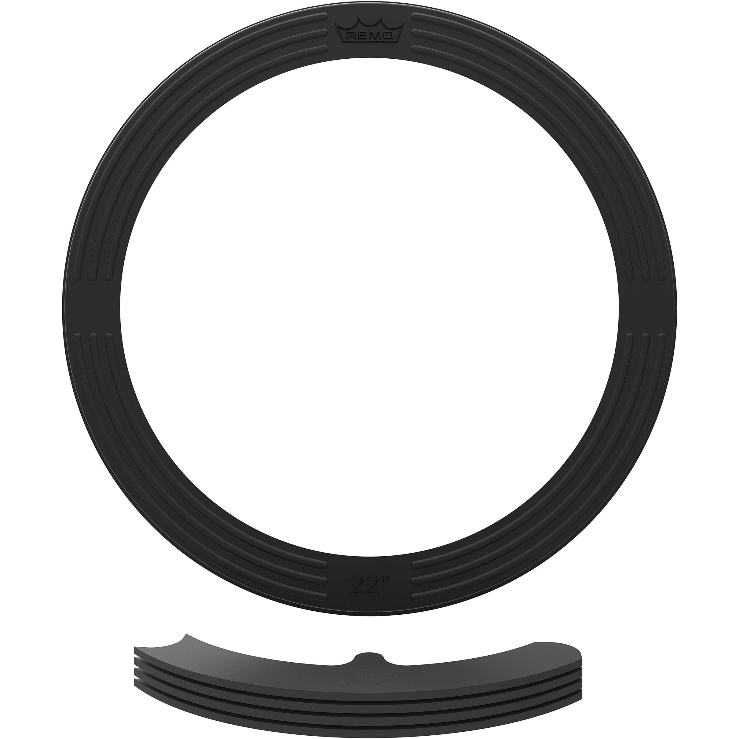 Remo External Sub Muff'l Bass Drum Muffler System, 22 Inch