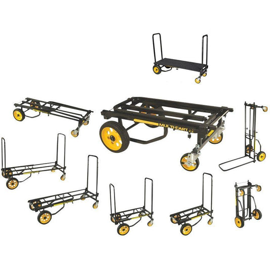 RocknRoller Multi-Cart Equipment Cart with R-Trac Wheels, R2RT, with RocknRoller RSH2 Decking System