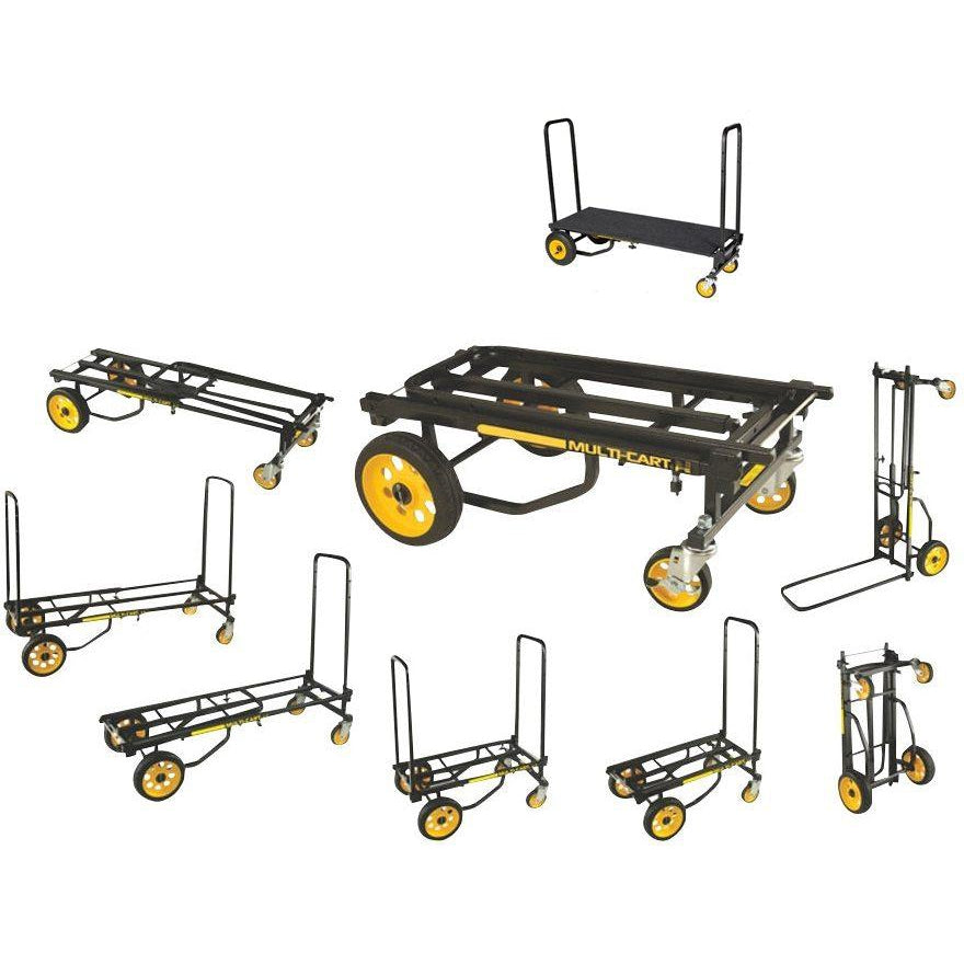 RockNRoller Multi-Cart Equipment Cart with R-Trac Wheels, R2RT, with RocknRoller RSH2 Decking System