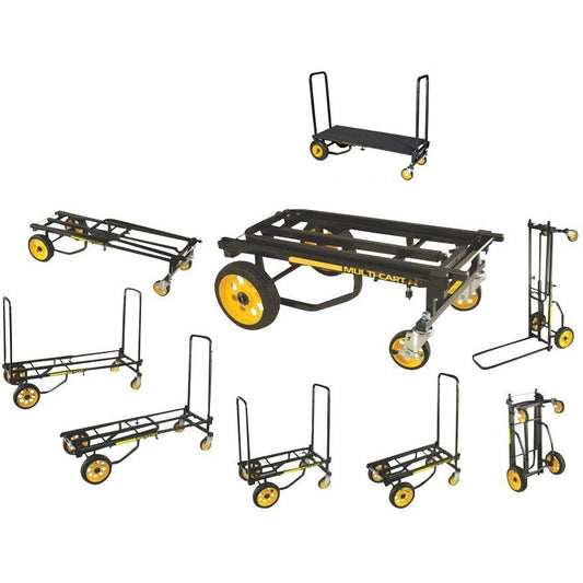 RocknRoller Multi-Cart Equipment Cart with R-Trac Wheels, R6RT, with RocknRoller RSD6 Decking System