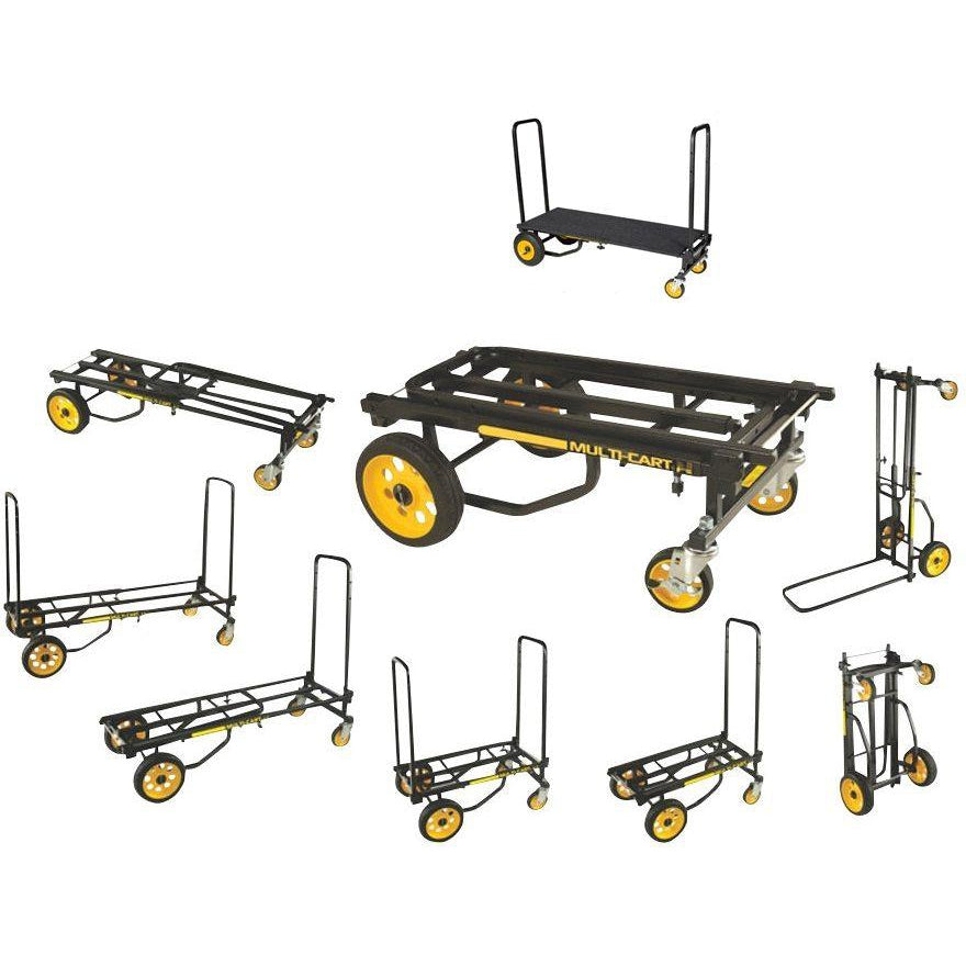 RockNRoller Multi-Cart Equipment Cart with R-Trac Wheels, R6RT, with RocknRoller RSD6 Decking System