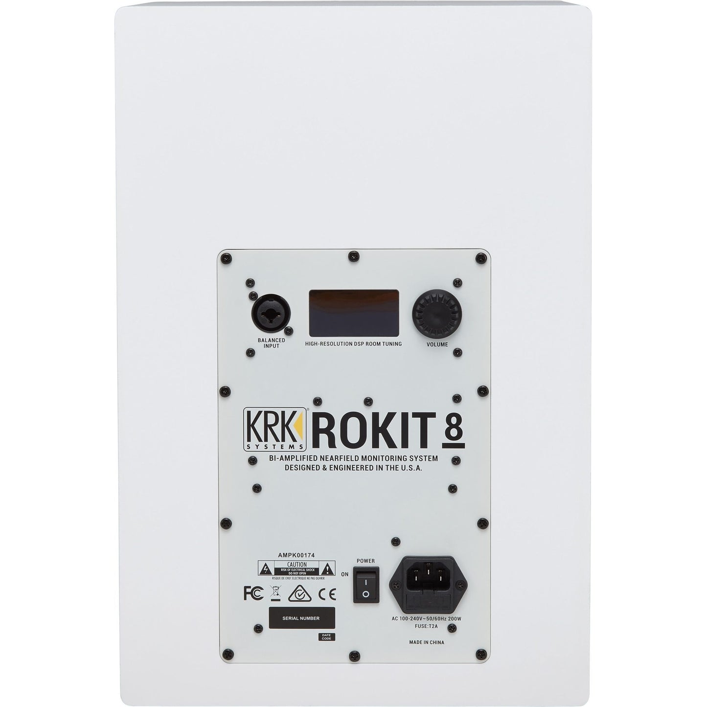 KRK RP8G4 Rokit 8 Generation 4 Powered Studio Monitor, White, Single Speaker