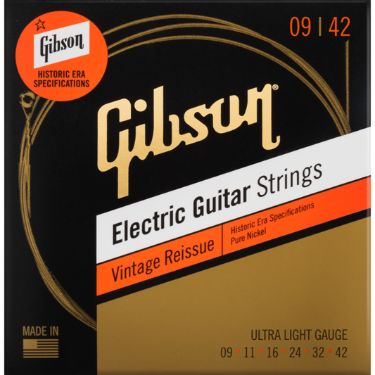 Gibson Vintage Reissue Ultra-Light Electric Guitar Strings, 09-42