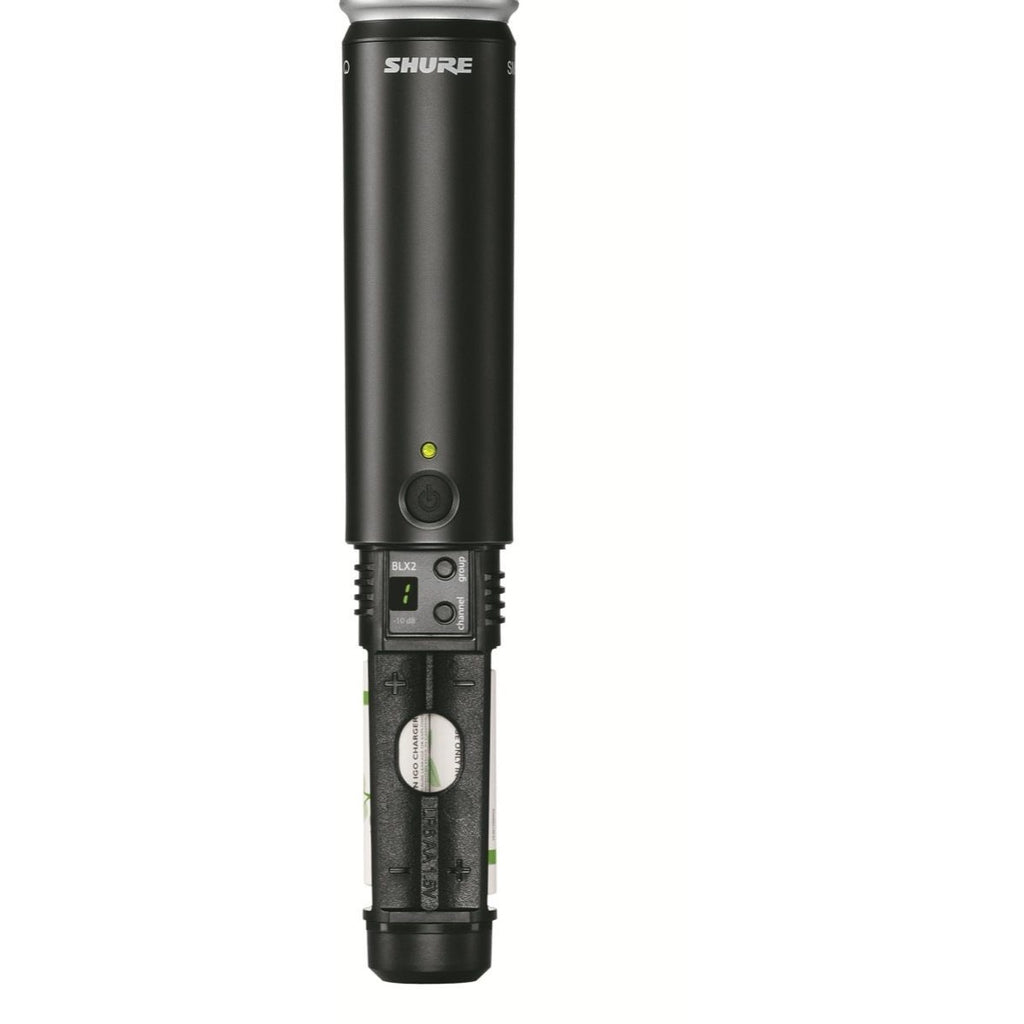 Shure BLX2/PG58 Handheld Wireless PG58 Microphone Transmitter - Open