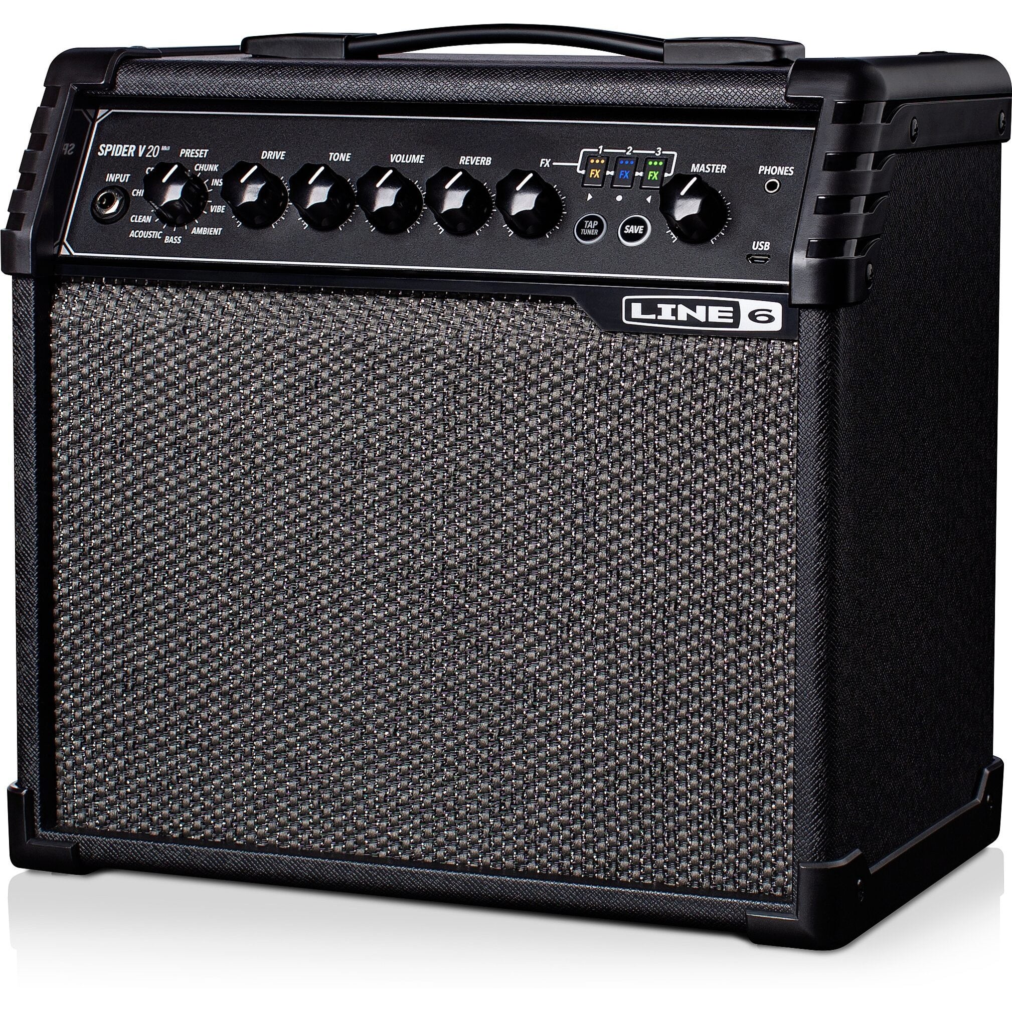 Line 6 Spider V 20 MkII Guitar Combo Amplifier (20 Watts, 1x8 Inch)