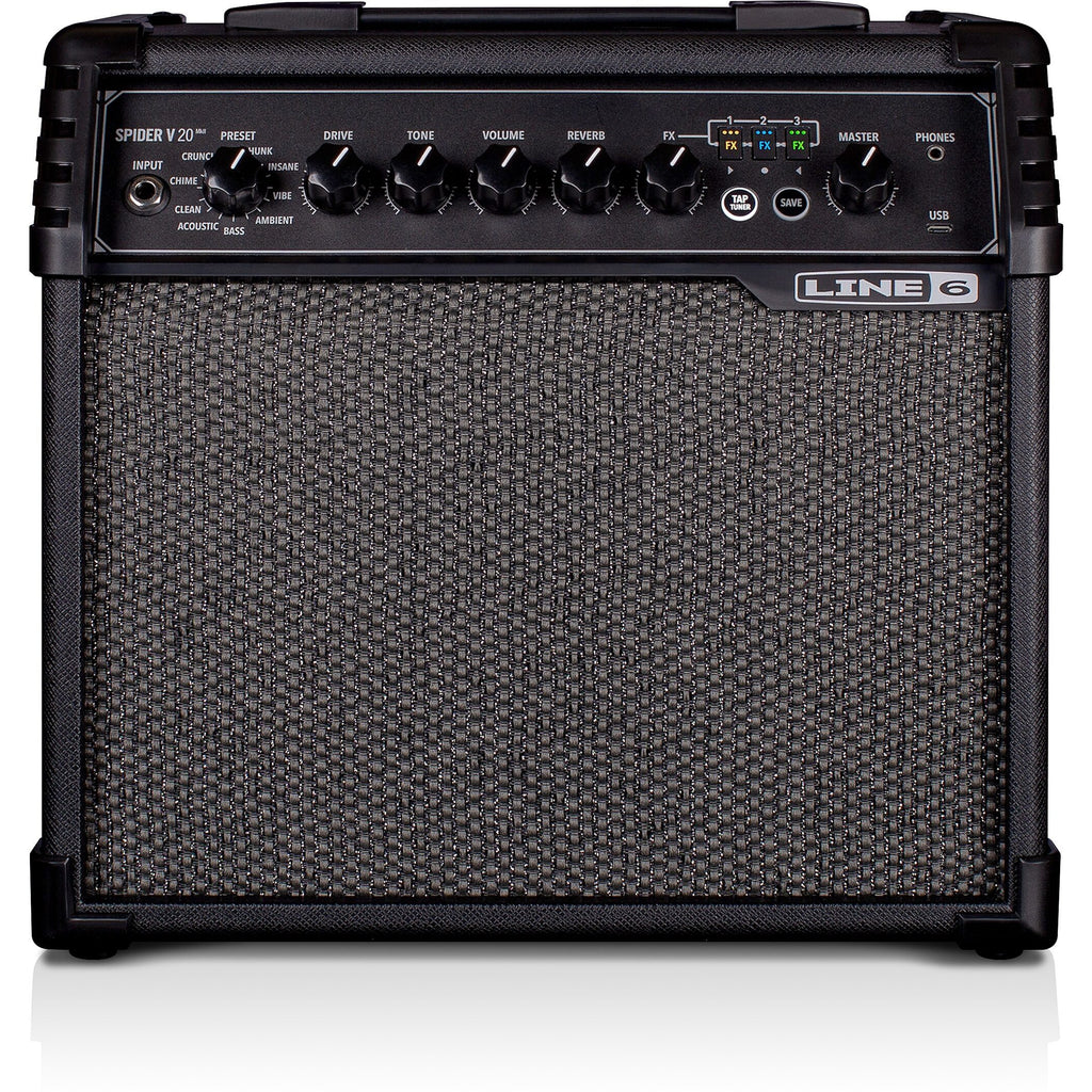 Line 6 Spider V 20 MkII Guitar Combo Amplifier (20 Watts, 1x8 Inch)