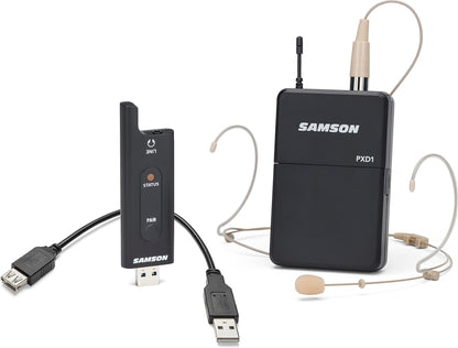 Samson XPD2B DE5 USB Digital Wireless Headset Microphone System