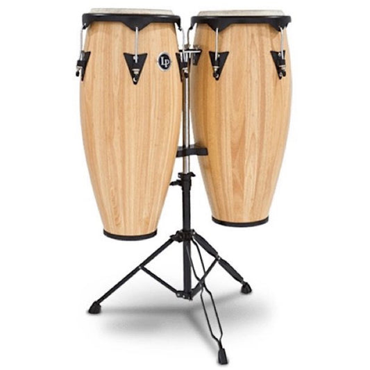 Latin Percussion 646 City Series Congas, Natural, 10 Inch and 11 Inch