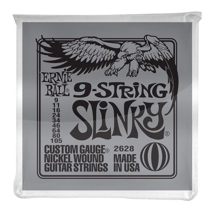 Ernie Ball Slinky 9-String Nickel Wound Electric Guitar Strings - 9-105 Gauge