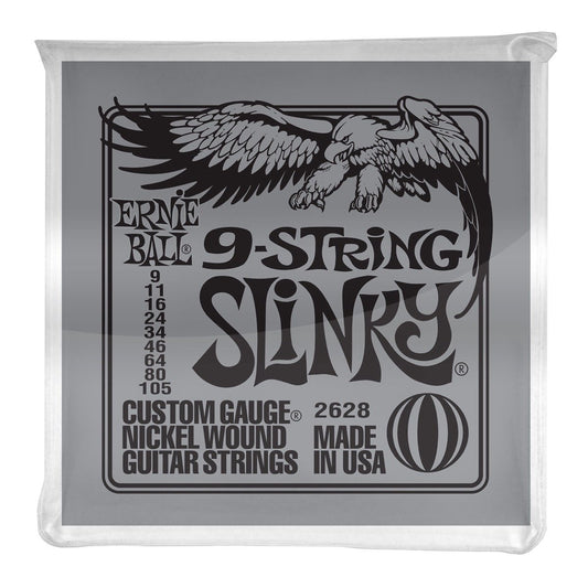 Ernie Ball Slinky 9-String Nickel Wound Electric Guitar Strings - 9-105 Gauge