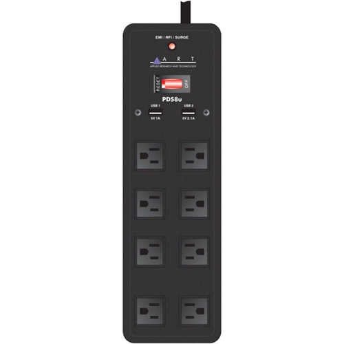 ART PDS8u Eight Outlet Power Strip with USB Jacks