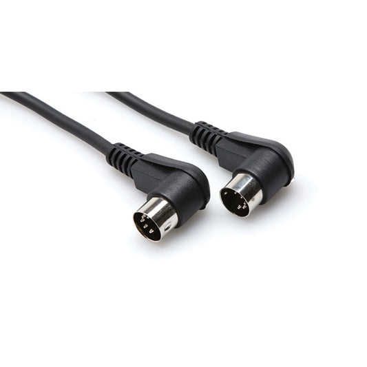 Hosa Standard MIDI Cable, Right Angle Ends, MID-303RR, 3 Foot