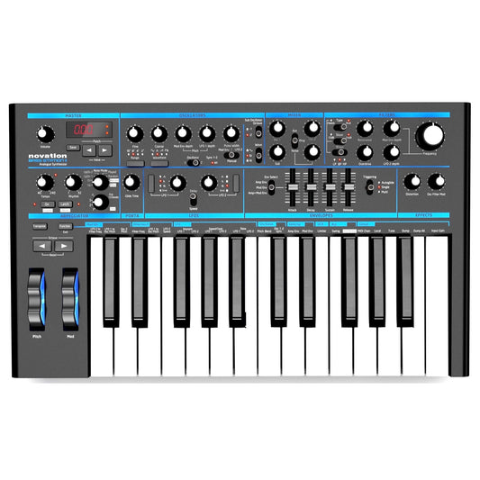 Novation Bass Station II Analog Synthesizer Keyboard, 25-Key