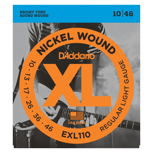 D'Addario EXL110 XL Electric Guitar Strings (Regular Light, 10-46), 3-Pack