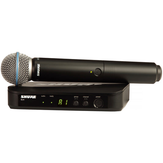 Shure BLX24/B58 Handheld Wireless Beta58A Microphone System, Band H10 (542-572 MHz)
