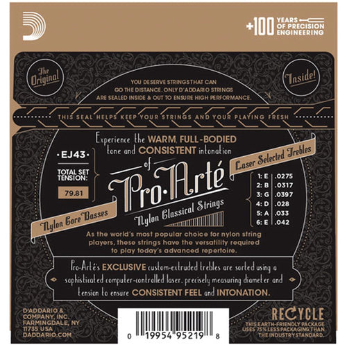 D'Addario EJ43 Pro-Arte Nylon Classical Acoustic Guitar Strings