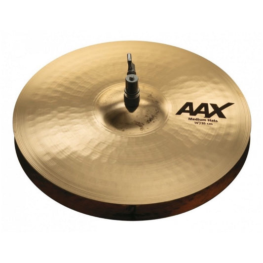 Sabian AAX Medium Hi-Hat Cymbals (Pair), Brilliant Finish, 14 Inch