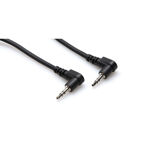 Hosa 1/8 Inch Stereo TRS Interconnect Cable with Right-Angle Ends, CMM-103RR, 3 Foot