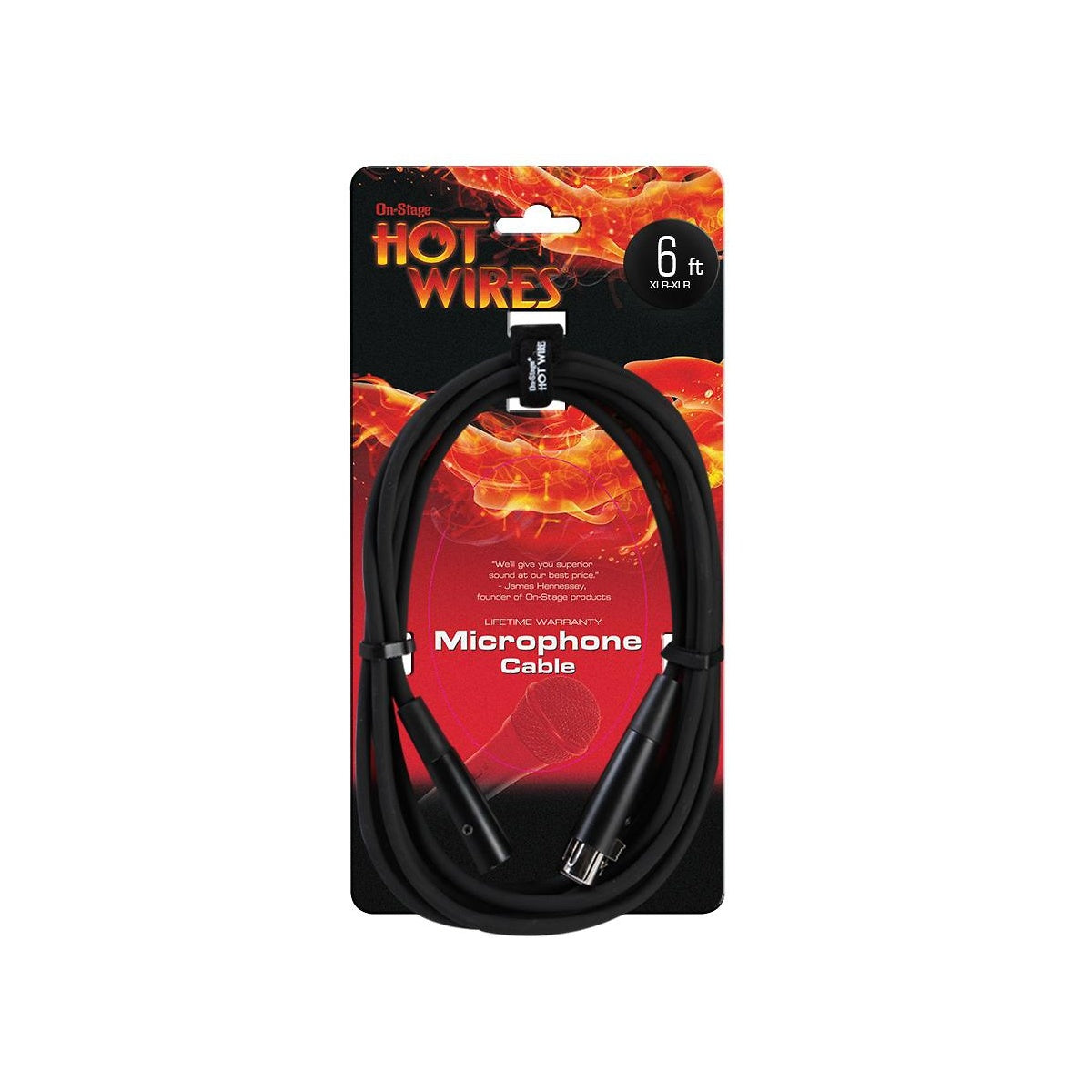 Hot Wires Microphone Cable, 6 Foot